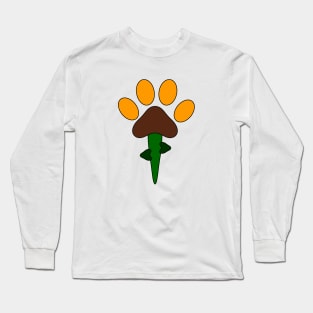 Dog Footprints Plant colored with Sunflowers colors - Fantasy Plant / Strange Plant Long Sleeve T-Shirt